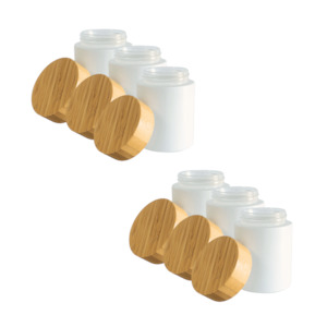 Accessories: MediVape White Glass Stash Jar - 6 Pack