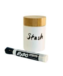 MediVape White Glass Stash Jar - 10g