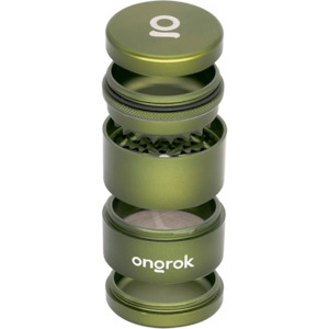 ONGROK Petal Toothless Aluminum Storage Grinder 5pc - Green 2.2in