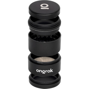 ONGROK Petal Toothless Aluminum Storage Grinder 5pc - Black 2.2in