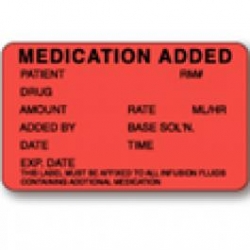 Consumables: Labels - Medication Added - Pack Of 5