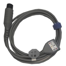 Products: Edan ECG trunk cable, 3-lead, 6pin, Defib, AHA/IEC, 2.9m, novorozenci, reusable