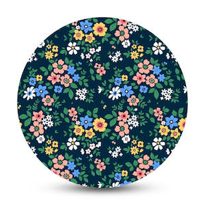 RockaDex Printed Patch: Blue Floral - Full Cover