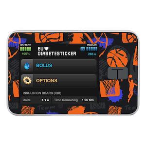 Tandem Tslim Pump Decals: Tandem t:slim Pump Decal - Basketball