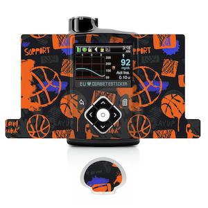 Medtronic Minimed Pump Decal: Medtronic MiniMed Pump Decal - Basketball