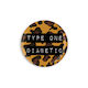 Animal Print T1D Button Badge