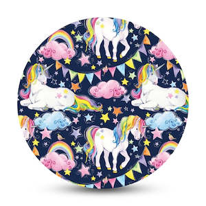 Freestyle Libre Patches: RockaDex Printed Patch: Rainbow Unicorn - Full Cover