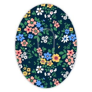Dexcom G6 Patch: Blue Floral - Inner Cut