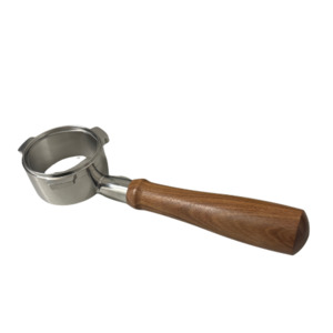 Breville Stainless Bottomless Portafilter - Almond Handle.