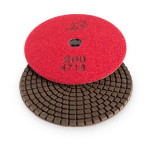 Burnishing Pads: AQUA EDGE POLISHING PADS - 125mm - 200 GRIT