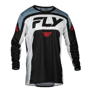FLY Racing Lite Jersey - Black / White / Denim Grey