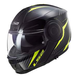Road Helmets: LS2 FF902 Scope Skid Helmet - Black / Hi-Vis Yellow