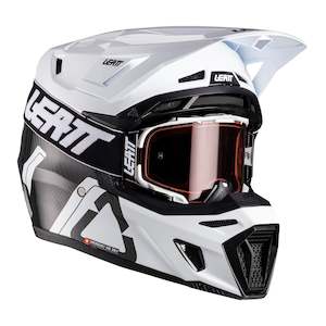 Off Road Helmets: Leatt 2026 9.5 Helmet Kit - Carbon / White
