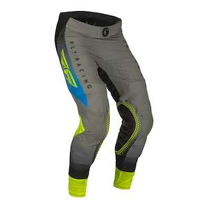 Off Road Pants: Fly Racing Lite Hydrogen Pant - Grey / Blue / Hi-Vis