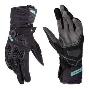 Gloves: Leatt 6.5 ADV HydraDri Women's Glove - Stealth Black / Grey