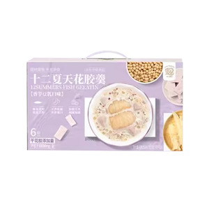 Instant Food: 十二夏天花胶羹香芋豆乳口味252克x6碗/盒 12SUMMERS FISH GELATIN (Taro Soy Milk Flavor)