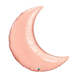 To The Moon: Rose Gold Crescent Moon Foil Balloon