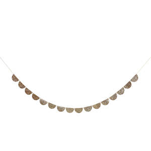 Gold Glitter Scallop Garland