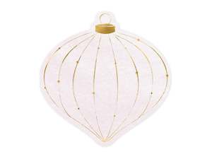 Christmas: Pink and Gold Christmas Bauble Napkins