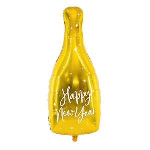 Happy New Year Champagne Bottle Foil Balloon