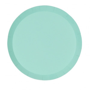 Plates: Mint Round Snack Plates