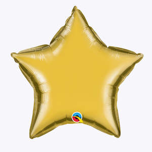 Foil Heart Star Balloons: Gold Foil Star