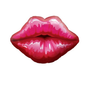 Valentines Day: Giant Kissy Lips Foil Balloon