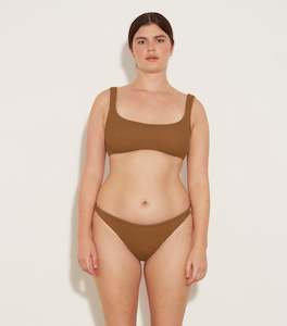 Swimwear: Xandra Bikini Set Metallic Cocoa