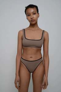 Nu Swim: Daisy Top Taupe & Black