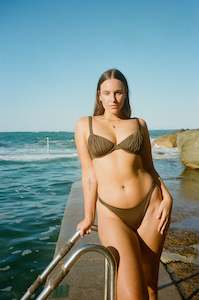 Palm Swimwear: Flavia Slim Cut Bottom Chocolate