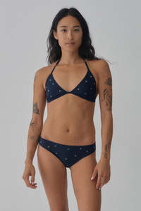 Whisky Bottom Navy Eyelet