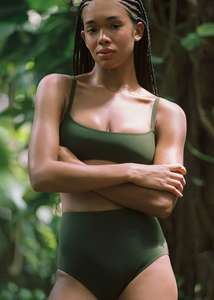 Undici High Waist Bikini Set Olive