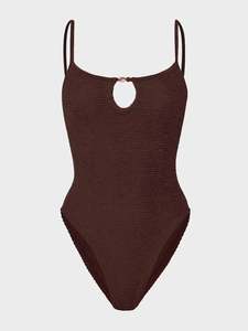 Products: Mia Beaded Swim Metallic Chocolate