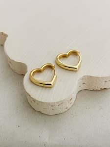 Esme Heart Hoops Gold