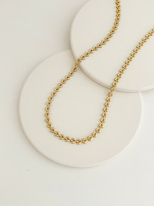 Nia Wishbone Necklace Gold