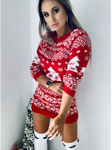 Christmas Costumes: Christmas Knit Long Sleeve Dress