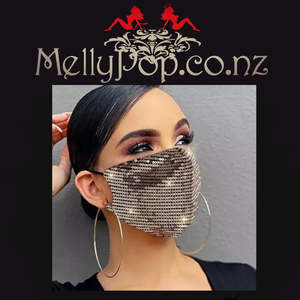 Gold Sequin Mask