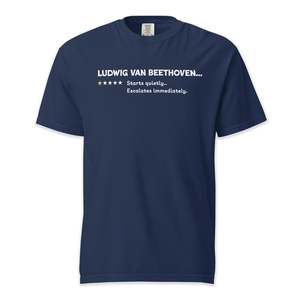 Ludwig Van Beethoven – One Star Review | Comfort Colors Premium Music T-Shirt