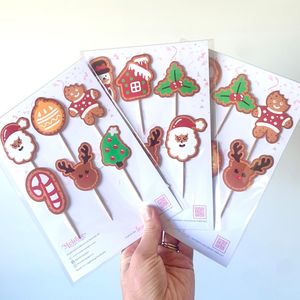 Mixed Christmas Cupcake Toppers - Melrose Paper Designs