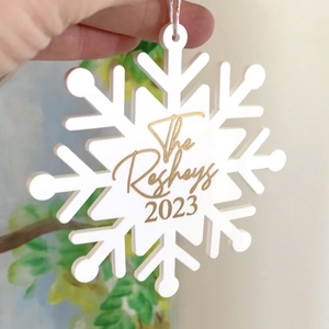 Acrylic Snowflake Decorations - Melrose Paper Designs NZ