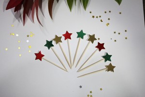 Products: Christmas Star Cupcake Toppers - Melrose Paper Designs