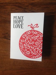 Products: Handmade Christmas Bauble Card - Melrose Paper Designs