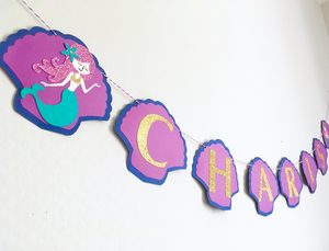 Personalised Mermaid Banner - Melrose Paper Designs