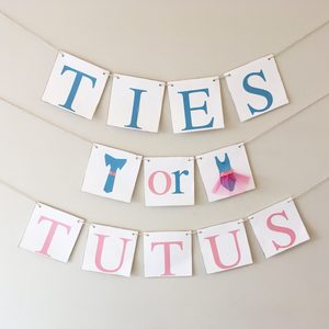 Products: Ties or Tutus Banner - Melrose Paper Designs