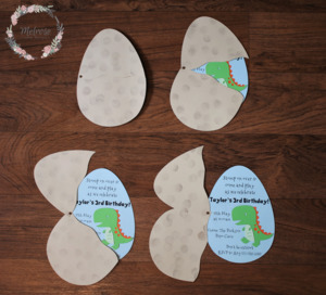 Products: Dino Invites - Melrose Paper Designs