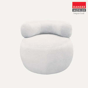 Livingroom: Tash Swivel Boucle Armchair - White