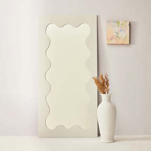 Bedroom: Wiggly Mirror - White