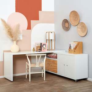 Homeoffice: SIDEboy 2 Bay 3 High with DESKtop 1800 Example B