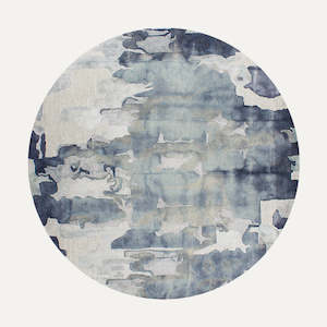 Rugs: Cape Brett Rug - Round Marine