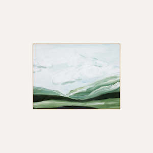 Wall Art: Hinterland Vista Green - Framed Canvas